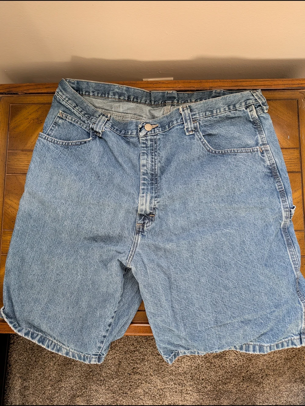 Wrangler Light Blue Denim Jean Shorts - Picture 1 of 3